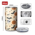 thumbnail image 4 of 20oz Coffee Tumblers Vintage Halloween Icons Pattern Stainless Steel Vacuum Insulated Travel Tumbler Coffee Cups Mug with Lid and Straw with Cleaning Brush for Cold & Hot Drinks, 4 of 5