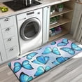 thumbnail image 3 of Blue Butterfly Group Pattern Kitchen Rug Mat,Kitchen Runner Rugs Non Skid Washable,Decorative Kitchen Floor Mats for Kitchen,Sink,Laundry,17"x47.2", 3 of 7