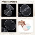thumbnail image 3 of 100 PCS 2-Compartment Condiment Cups with Lids, 3.4 oz Disposable Leak Proof Sauce Containers, Clear Plastic Snack Containers for Travel & Meal Prep, 3 of 5