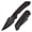 Black & Red, variant on Tenable Fenrir Folding Pocket Knife,3.45" blackwashed 14C28N,Black Micarta Handle,T1034F6