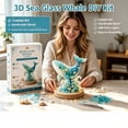 thumbnail image 6 of CHJK DIY Sea Glass Art Kit with LED Lights, Coastal Ocean Inspired Mosaic Art Decoration, Creative Handmade Gift for Adults, Whale, 6 of 7