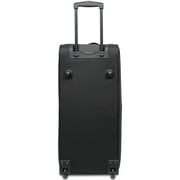 Protege 30 in Rolling Drop-Bottom Carry On Duffel Bag for Travel, Black and Gray
