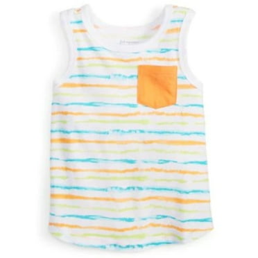 First Impressions Toddler Boys Stripe Faux-Pocket Bright White 3T