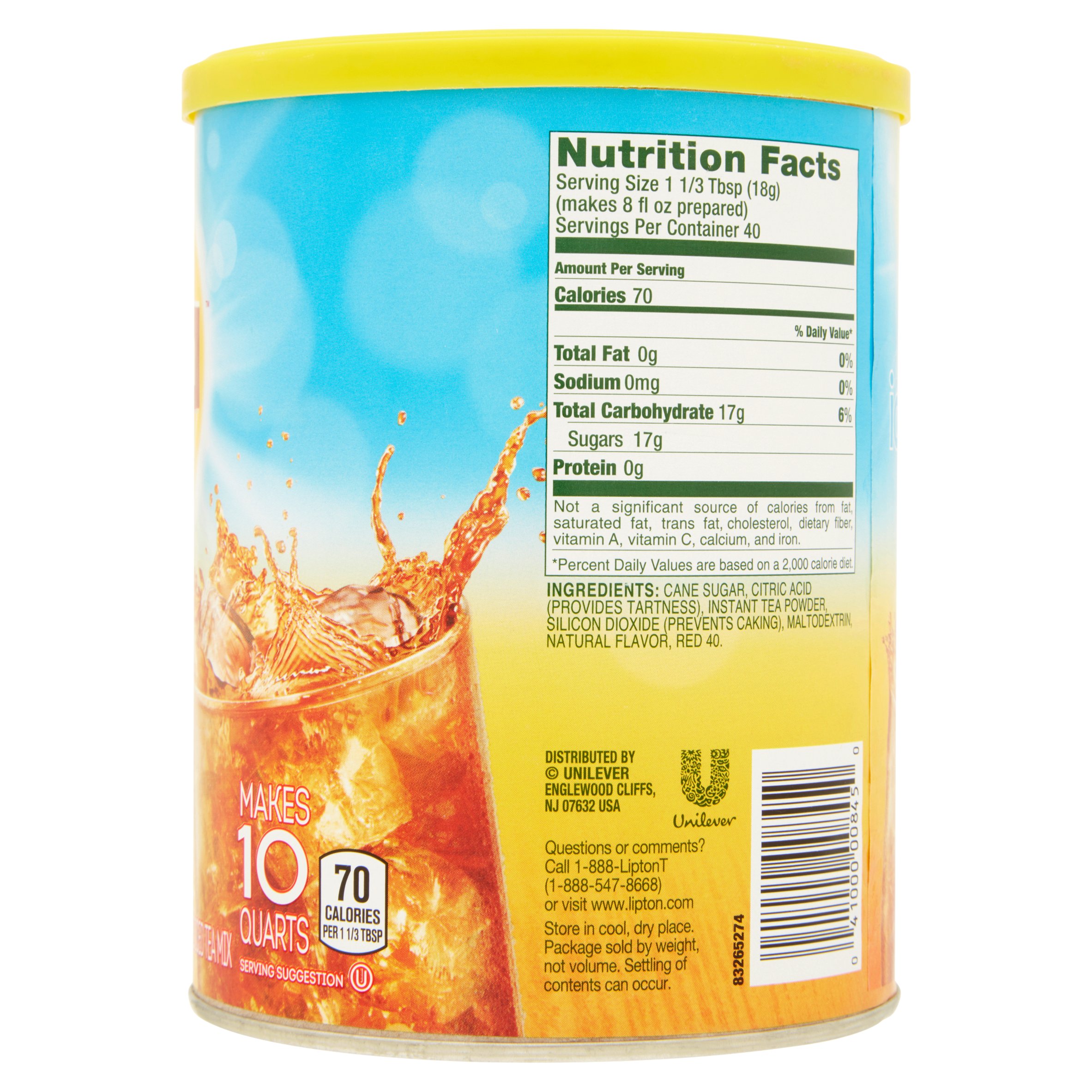 Iced Tea Nutrition Facts Lipton Bios Pics