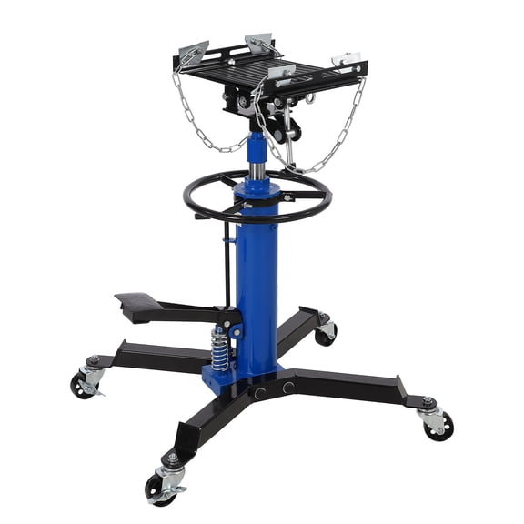 Heavy Duty Hydraulic Drive Jack – 1100 lbs 1/2 Ton Capacity, 33.8"-69" 2-Stage Telescoping High Lift – Foot Pedal Control, 360° Swivel Wheels – Blue