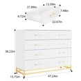 thumbnail image 3 of DSstyles 2024 New Large Wood 8 Deep Drawer Dresser, Modern Wide Dressers & Chests of Drawers with Metal Handles, for Living Room, Bedroom, 3 of 8