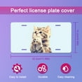 thumbnail image 3 of Smoaffly Cute Cat Hope License Plate Decorative Car Front License Plate Cover Vanity Tag Metal Car Plate Aluminum Novelty License Plate for Men/Women Car 6 X 12 Inch, 3 of 5