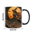 thumbnail image 3 of Lilixerw Halloween Coffee Mugs with Witch and Broom Pattern,Fashion Ceramics Witch Coffee Cups for Halloween Kitchen Bar Coffee Decoration, 3 of 6