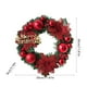thumbnail image 3 of Corona de Navidad artificial de 12 pulgadas para colgar en la puerta | Hojas de Plata Dorada de Bayas Rojas | Tela de plástico duradera | Decoración navideña para el hogar con acento festivo |, 3 of 6
