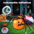 thumbnail image 6 of Costway 5 x 4.6 ft Inflatable Spider w/ Pumpkin LED Lighted Halloween Decoration w/ Colorful Rotating Light, 6 of 8