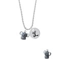 thumbnail image 2 of Delight Jewelry Resin Koala Bear Silvertone Script Initial Disc - L - Charm Necklace, 20"+3", 2 of 4