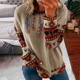 thumbnail image 2 of Sudadera recreativa con estampado de cuello redondo para mujer Tops de manga larga Fridja  bvmnju2168, 2 of 8