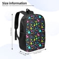 thumbnail image 2 of Uemuo Geometric 1980s Styled Printed Durable 17-inch Student Backpack - Lightweight, Waterproof, Adjustable Straps, Ideal for School, Work, Travel, 2 of 5