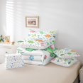 thumbnail image 6 of Homewish Cartoon Dino 7-Piece Twin Bedding,Cute Floral Bedding Comforter Set,White,Colorful Stars Reversible, 6 of 8