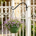 thumbnail image 4 of Outdoor Plants Hook Wall Bracket 12 in, Wrought Iron Hanging Basket Bracket for Flower Planter, Bird Feeder, Lanterns, Wind Chimes, Black, 4 of 4