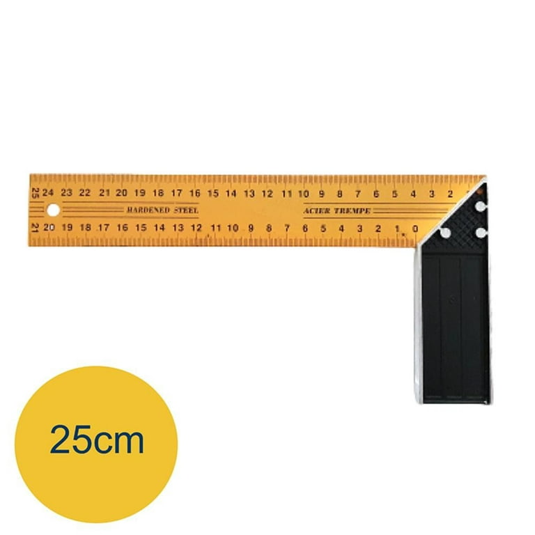 Steel L-Square Angle Ruler 90 Degree Ruler for Woodworking Carpenter Tool, Size: 25 cm