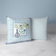 thumbnail image 4 of Birdsong Bouquet Vase Throw Pillow with Removable Cover in White 20x20, 4 of 6