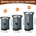 thumbnail image 3 of Towallmark Commercial Coffee Urn 100 Cup Stainless Steel Coffee Dispenser Fast Brew, Double Wall Insulation, Easy to Clean, 14L, 3 of 10