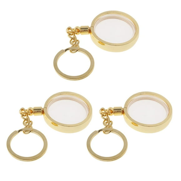 3x Holder 30mm Souvenir Commemorative Keyring