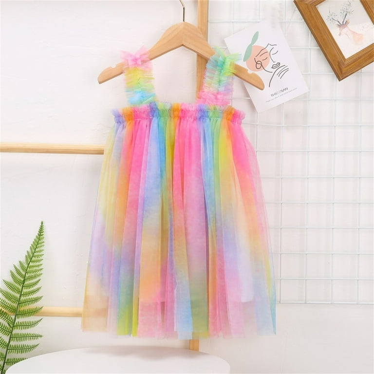 TIE DYE GIRLS PRINCESS DRESSES