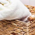 thumbnail image 2 of Wicker Basket Rectangular with Wooden Handles for Shelves,Water Hyacinth Basket Storage,Natural Bas, 2 of 5