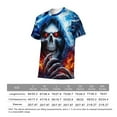 thumbnail image 5 of LAOLIUSN Men’s 3D All-Over Print Skull Graphic T-Shirt, Short Sleeve Crewneck, Stretch Polyester-Spandex Tee, S-4XL, 5 of 6