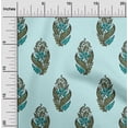 thumbnail image 1 of oneOone Cotton Poplin Fabric Leaves & Floral Block Printed Craft Fabric BTY 42 Inch Wide, 1 of 5