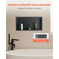 thumbnail image 4 of VEVOR Shower Niche, 13 x 25 x 4 inch Recessed Wall Niche, Heavy-duty Stainless Steel Modern Soap & Shampoo Storage Organizer, Sealed Waterproof, Durable & Easy to Install,Black for Bathroom, 4 of 9