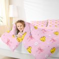 thumbnail image 4 of Manfei Pink Ribbon Bows 7-Piece Twin Bedding,Loves Print Baseball Bedding Comforter Set,Pink Reversible, 4 of 7