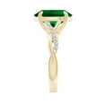 thumbnail image 3 of ANGARA Lab Grown 4.51 Ct Oval Emerald Twisted Shank Engagement Ring for Women in 14K Yellow Gold (Size-12x10mm) | May Birthstone, Anniversary, Jewelry Gift for Women | Lab-Grown Emerald Ring, 3 of 8