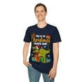 thumbnail image 6 of Funny Christmas Holiday Dinosaur PJ Novelty Graphic Art Unisex T-Shirt, 6 of 8