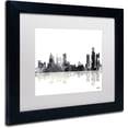 thumbnail image 2 of Trademark Fine Art "Boston Mass Skyline BG-1" Canvas Art by Marlene Watson, White Matte, Black Frame, 2 of 4