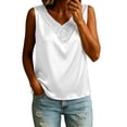 thumbnail image 5 of IFNWSV Tank Tops for Women U Neck Sleeveless Spaghetti Strap Solid Color Lightweight Summer Cami White XL, 5 of 6
