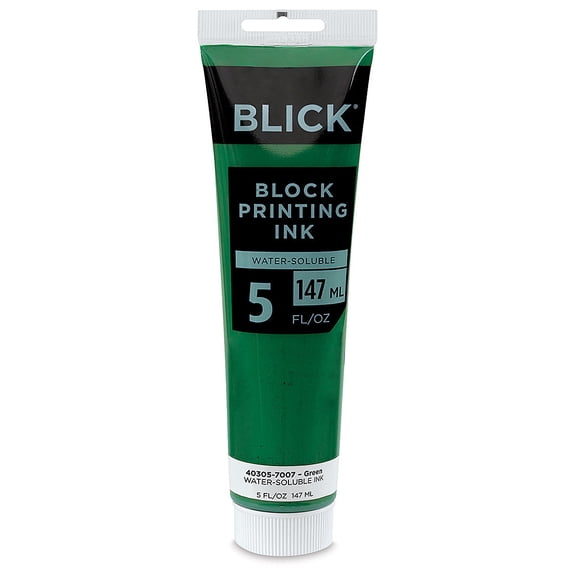 Blick Water-Soluble Block Printing Ink - Green, 5 oz Tube