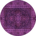 thumbnail image 1 of Ahgly Company Indoor Round Persian Purple Traditional Area Rugs, 4' Round, 1 of 4