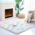 thumbnail image 6 of Lochas Rainbow Carpet Colorful Area Rugs Soft Fluffy Rug For Living Room Bedroom Kidroom Nursery, 3'x5', 6 of 7