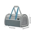 thumbnail image 3 of Large Foldable Pet Cat Bag, Breathable Cloth Carrier for Outdoor Travel, Spacious Design for Walks & Trips, Light Blue Pink Purple Gray Black, 3 of 6