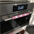thumbnail image 3 of SEANATIVE 6 PCS Refrigerator Door Handle Covers Kitchen Appliances Handle Protector Washable Door Cloth Protector Keep Off Smudges, Stain, Wear and Tear, Cute Bunny Rabbit Flower Pink Easter, 3 of 7