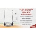 thumbnail image 3 of ARC Glass Beer Mugs 25 oz. Set of 6, Bulk Pack - Barware, Great for Wedding, Party, Birthday, Events - Clear, 3 of 5