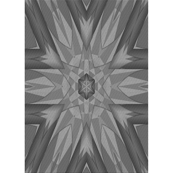 Ahgly Company Indoor Rectangle Patterned Dark Gray Novelty Area Rugs, 2' x 4'