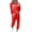 Red, variant on LYXSSBYX Sweatsuits 2pcs Sets Womens Plus Size Women Loose Two-Piece Sets Solid Long Sleeve Tops Casual Pants Sweatsuit
