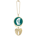 thumbnail image 1 of Costa Rica Currency Symbol Colon CRC Car Keychain Angel Wing Pendant, 1 of 4