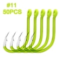 thumbnail image 1 of 50pcs Luminous Fishing Hooks Carbon Steel Glow In Night Fishing Hooks, 1 of 7