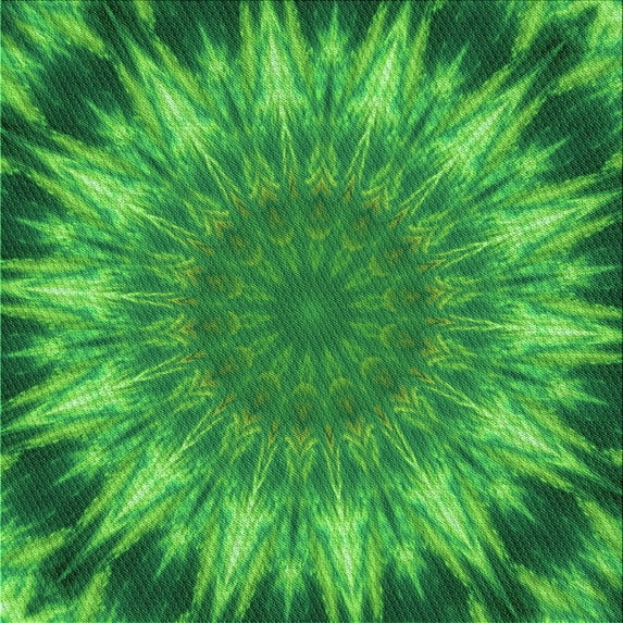 Ahgly Company Machine Washable Indoor Square Transitional Green Area Rugs, 7' Square