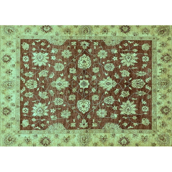 Ahgly Company Indoor Rectangle Oriental Light Blue Traditional Area Rugs, 8' x 10'