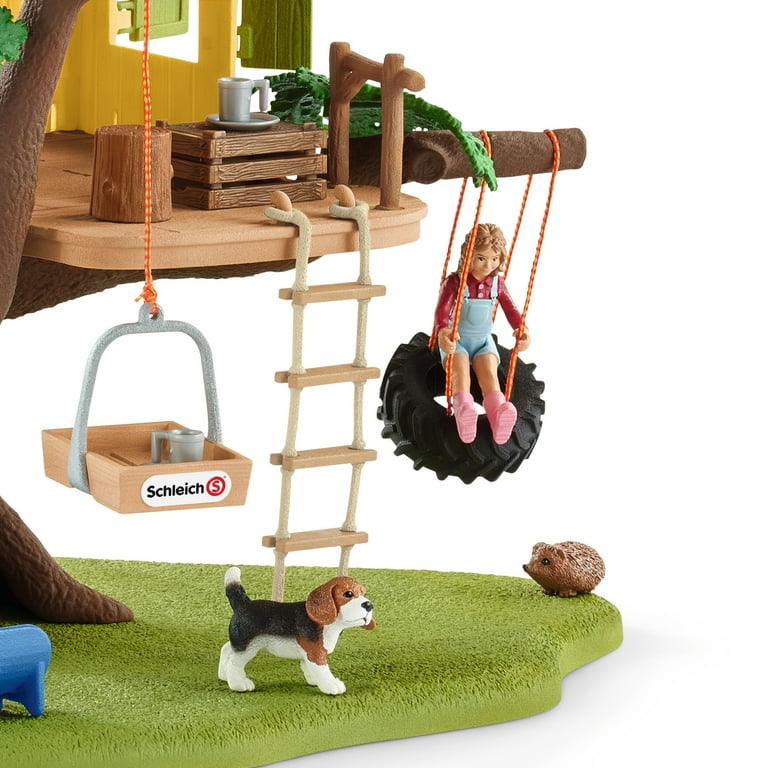 Schleich - Farm World: Adventure Tree House Playset with Tire Swing, 2 Child Figurines & Animal Figurines, 60 pcs Schleich - Farm World: Adventure Tree House Playset with Tire Swing, 2 Child Figurines & Animal Figurines, 60 pcs