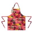 thumbnail image 2 of Golden Retriever Hawaiian Apron-Garden Aprons for Women with Pockets-Cotton Linen Waterproof Kitchen Cooking Gardening Aprons Adjustable for Kitchen,Cooking,BBQ and Salon 33x27 Inch, 2 of 7