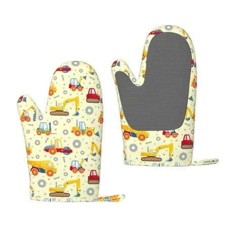 

Hirioo Heavy Equipment for Silicone Oven Mitts for BBQ Baking Cooking Set of 2 Heat Resistant 260℃ Non-Slip Kitchen Essentials