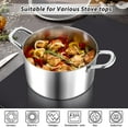 thumbnail image 7 of Coliware 6 QT Stainless Steel Stock Pot with Glass Lid , Cooking Soup Pot with 3-Ply Whole Clad for Home and Restaurant, Induction Cookware & Dishwasher Safe, 7 of 7