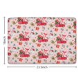 thumbnail image 5 of Pink Christmas Red Truck and Snowman Flannel Non Slip Door Rugs,Washable Door Mats Indoor,Decorative Door Mats,Dirt-Resistant and Absorbent Doormat for Entrance,Bedroom,Kitchen,Bathroom,23.5"x16", 5 of 5